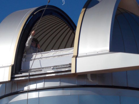 Enhanced Aluminum Coating on 1 M Telescope Mirror